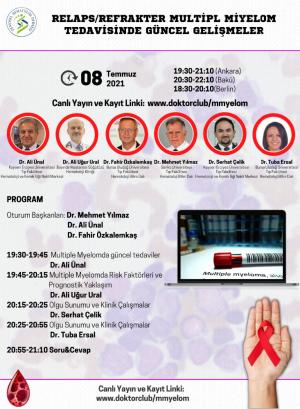 WEBINAR CANLI TOPLANTI KONU : Relaps/Refrakter Multipl Miyelom Tedavisinde Güncel Gelişmeler